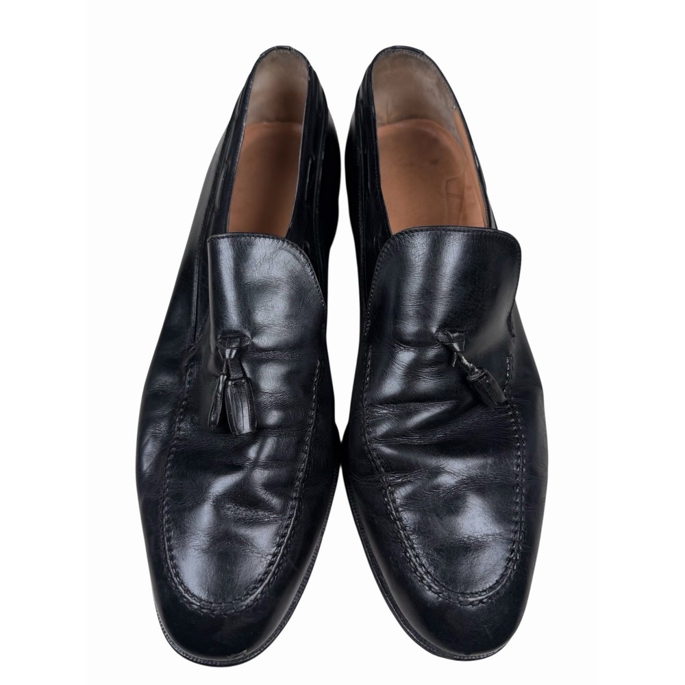 Salvatore Ferragamo Tassel Kiltie Loafers Men's‎ 9 D Leather Dress Shoes